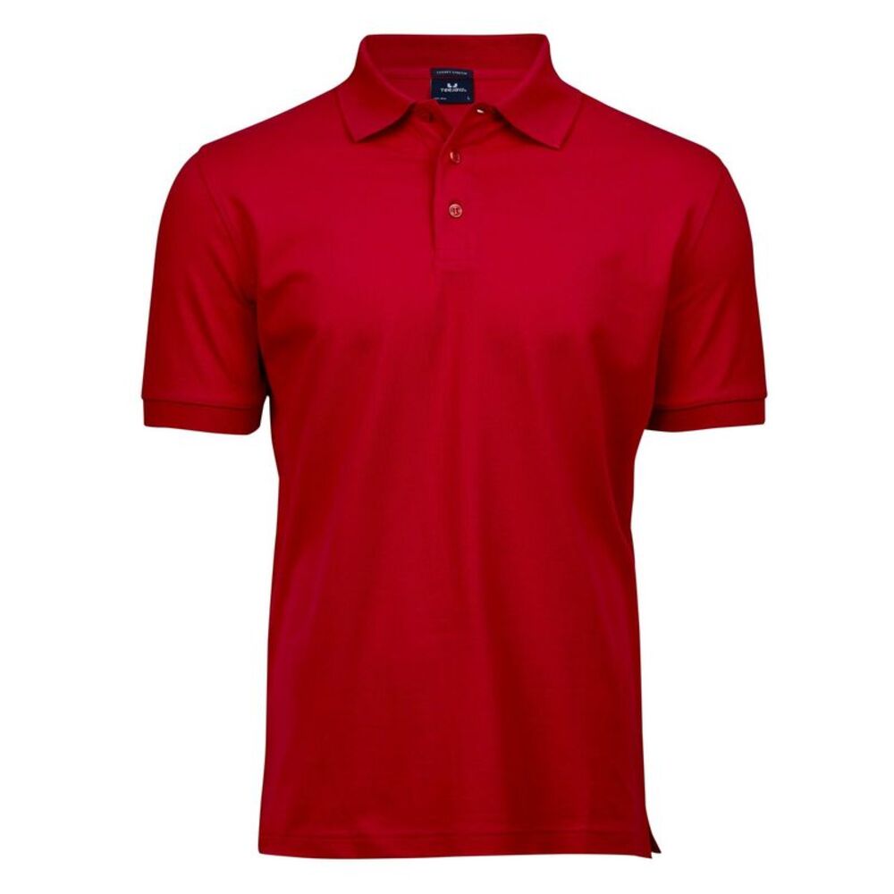 Tee Jays Mens Luxury Stretch Polo Shirt / Red